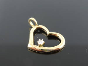 HEART Pendant with Diamond 0,06ct 18k Gold.