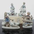 FIGURINER, 4 st, porslin