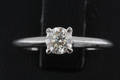 Diamond solitaire ring, approx. 0.55 ct. VVS