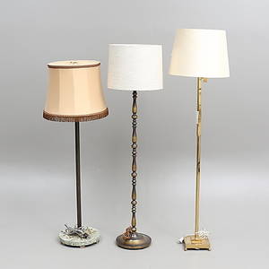 GOLVLAMPOR, 3 st, 1900-tal.