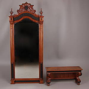 SPEGEL, samt konsolbord, Karl Johan, 1800-tal.