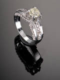 Diamantring - ca. 1.18 ct.