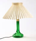Holmegaard, bordlampe, grønt glas