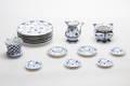 SERVISDELAR, 15 delar, porslin, Musselmalet helblond, Royal Copenhagen, Danmark.