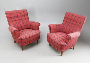 CARL MALMSTEN. Fåtöljer, 1 par, Samsas, 1900-tal.