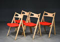 Hans J. Wegner. Fire savbukke stole af egetræ CH-29. 4
