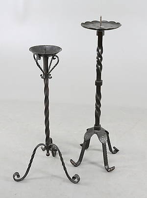 GOLVLJUSSTAKAR, 2 st, järnsmide, 1900-tal.