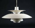 Poul Henningsen. PH5 pendel, skærme med hvid lakeret aluminium Denne vare er sat til omsalg under nyt varenummer 4963825