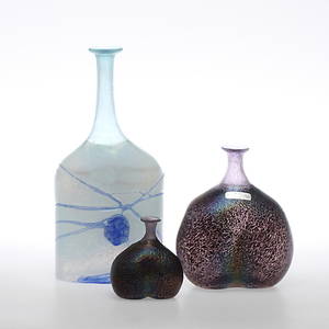 FLASKOR, 3 st, glas, Bertil Vallien.