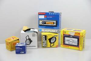 KARTONGER, 5 st med belysning samt bilstereo