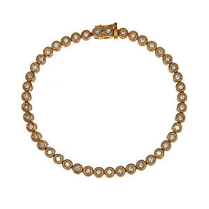 ARMBAND, 18k guld med diamanter, totalt ca 1,50 ct. Vikt 9,0 g.