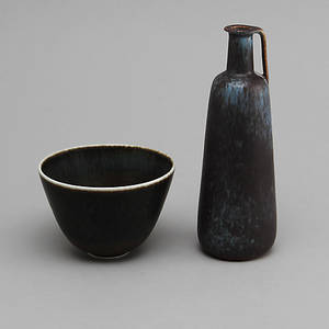 VAS och SKÅL, stengods, Gunnar Nylund, Rörstrand.