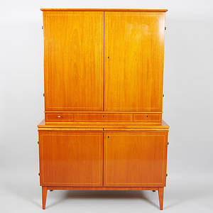 MATSALSSKÅP, mahogny, gustaviansk stil, 1960-tal.