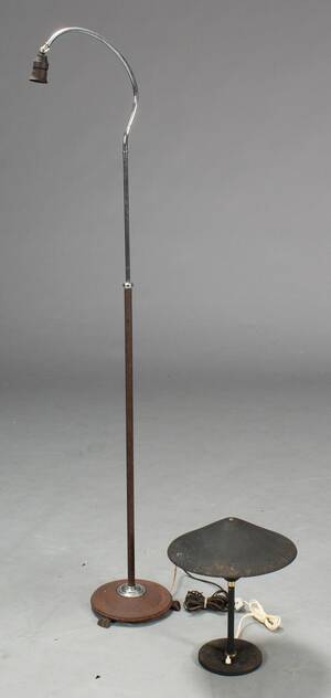 Standerlampe samt bordlampe 2