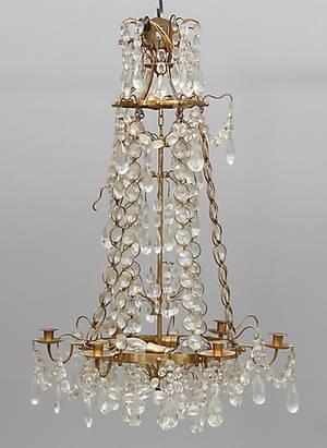 LJUSKRONA, för 6 ljus, gustaviansk stil, 1900-tal.