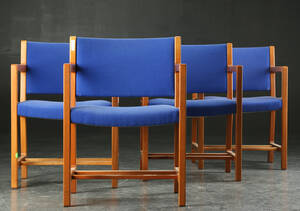 Fire armstole, mahogni, dansk snedkermester 4