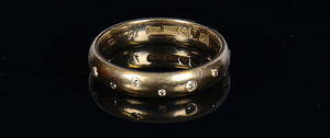 DIAMANTRING, 18K, vitguld, Heribert Engelbert, Stockholm, 1999.