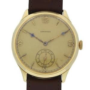 GROßE LONGINES HERRENARMBANDUHR Gelbgold 585-.