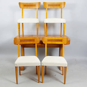 MATSALSGRUPP, alm med intasia, 1900-talets mitt.