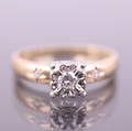 RING med tre brillianter, vitguld 14k, 0,18 ct.