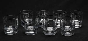 WHISKYGLAS, 8 st, Pippi, Walter Hickman, Kosta, 1900-tal.