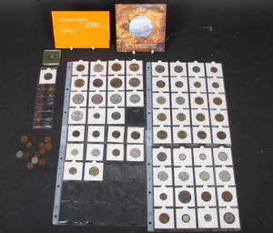 Samling mønter. Danmark, Island, Litaun.