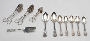 SILVERFÖREMÅL, 12 st, 1800-1900-tal, vikt ca 330 gram.