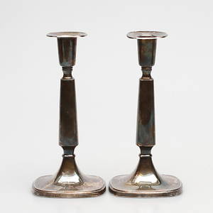 LJUSSTAKAR, ett par, silver, Tore Eldh, KEC, Göteborg 1965.