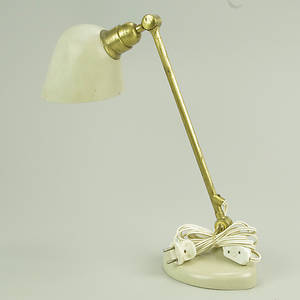 SKRIVBORDSLAMPA, mässingmålad metall, Triva, 1930-140-tal.