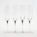 CHAMPAGNEGLAS, 4 st, Intermezzo, Erika Lagerbielke, Orrefors, 1900-talets senare hälft.
