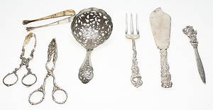 TÅRTBESTICK M M, 7 delar, silver, 1900-tal.