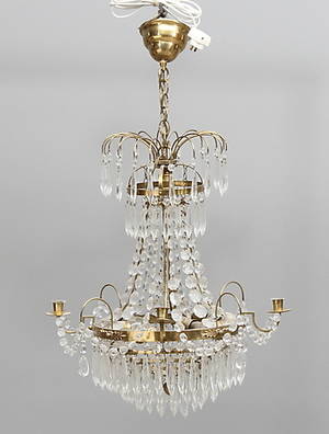 LJUSKRONA, 4 ljusarmar, gustaviansk stil, 1900-tal.