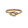RING, 18K rödguld med diamanter, totalt ca 0,08 ct. Vikt 1,4 g.