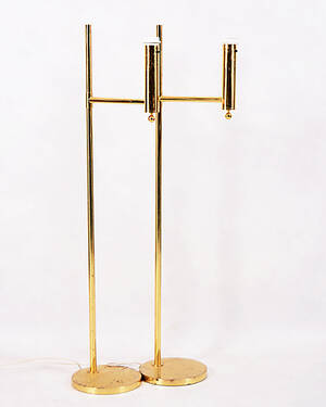 GOLVLAMOR, 1-par, gulmetall, Bergboms G 018.