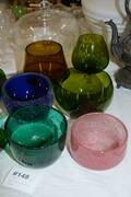 Skålar  glas, ca 6 st, H 9-19 cm