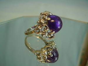 ANTIKER AMETHYST RING Silber 835.
