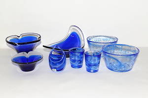 GLAS, 8 delar, Kosta Boda, Bergdala,  Målerås Mats Jonasson.