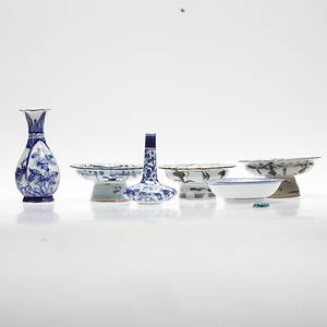 OSTINDISKT PORSLIN, 7 delar, Kina, 1800-1900-tal.