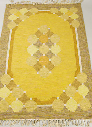 RÖLAKANMATTA, Ingegerd Silow, signerad IS, 200 x 145 cm.