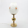 BORDSLAMPA, gulmetall och glas, 1900-tal.