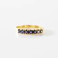 Ring 18 k guld safirer