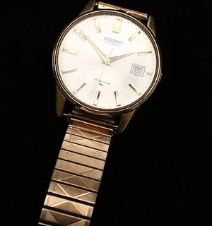 HERRARMBANDSUR, Seiko Automatic, med Fixoflexarmband.