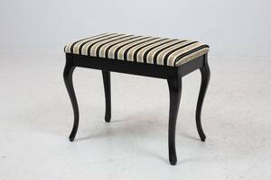 PIANOPALL, svartlackerad, rokokostil