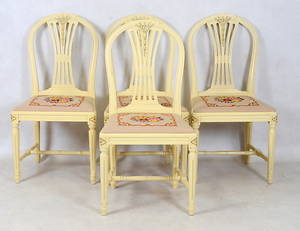 STOLAR, 4 st, Axet, Gustaviansk stil, 1900-talets andra hälft.