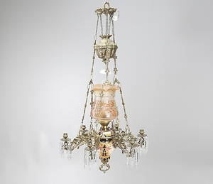 TAKFOTOGENLAMPA, majolika, 1900-tal.
