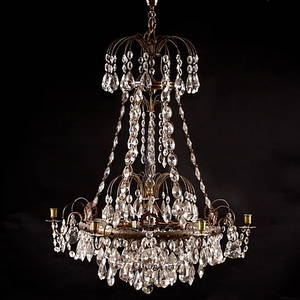 LJUSKRONA, Hagamodell, Gustaviansk stil, 1900-tal, höjd 85 cm.