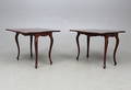 SPELBORD, ett par, rokokostil, 1900-tal.
