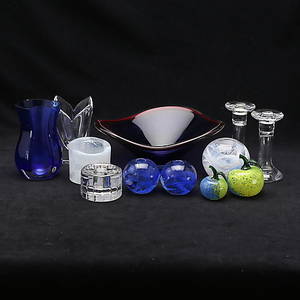 KONSTGLAS, 13 delar, bl.a Kosta Boda.