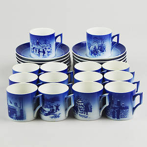 KAFFESERVIS, årgångsservis 1979-1992, Royal Copenhagen.