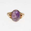 RING, 18k guld med ametist, vikt ca 2,9 gram.